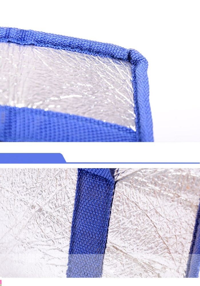 wholesale portable large aluminium foil cooler bag reusable lunch insulated carry case food delivery box for food beer