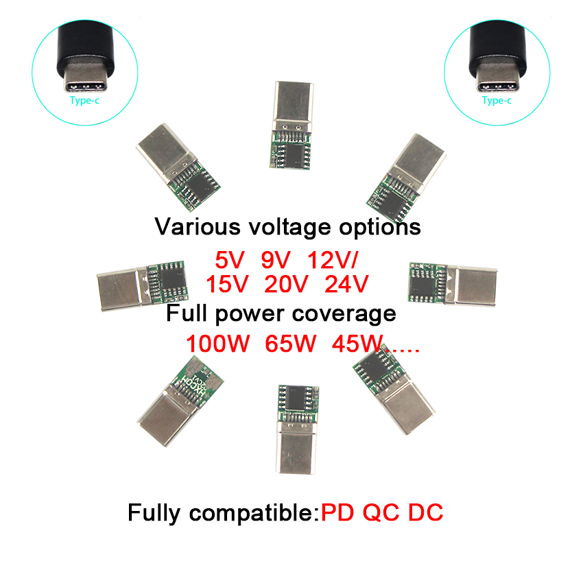 USB-C To DC Step Up Cable Converter For 12V 9 Volt Router Laptop 15V 20V Charger