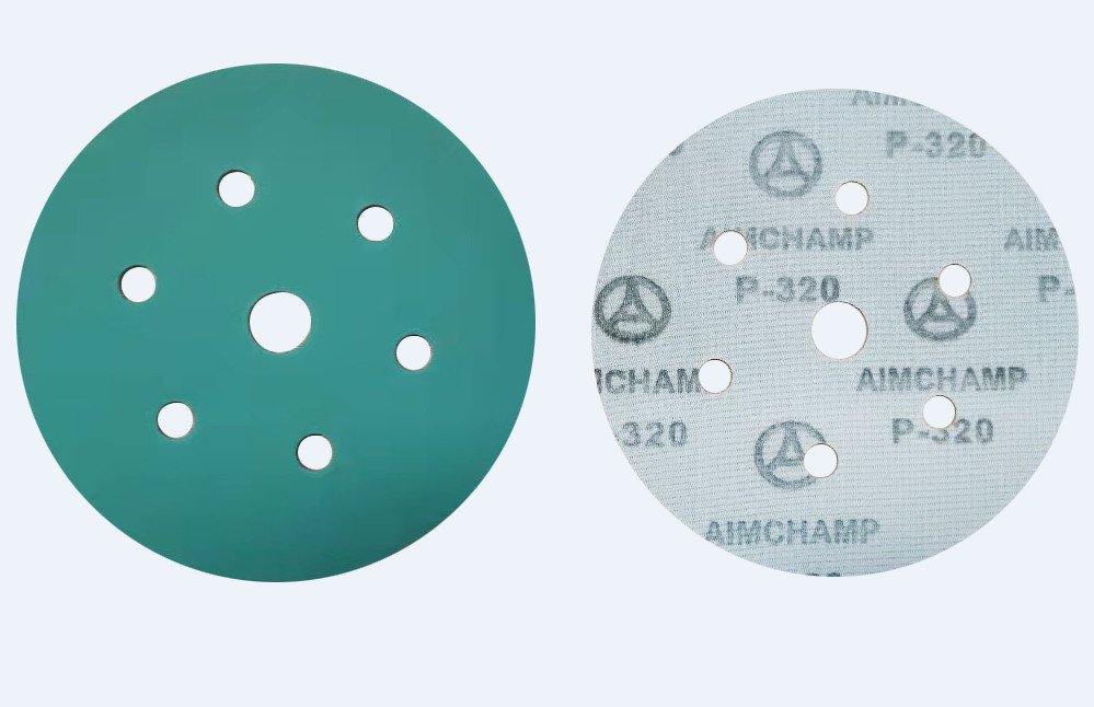 1000 Grit Hook And Loop Sandpaper Green Film Polyetser Sanding Disc