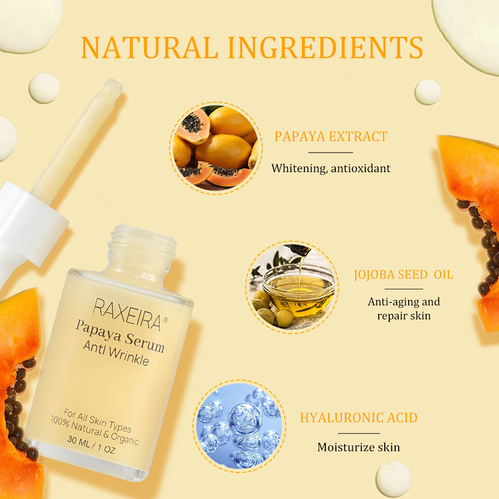 Private Label Skin Care Moisturizing Anti Wrinkle Anti Aging Serum 100% Natural Organic Fruit Extract Moisturizing White