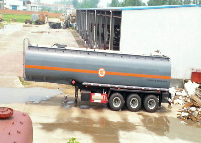 3 Axles Spring Suspension Chemical Tanker Truck For 33CBM Sodium Hypochlorite NaOCl