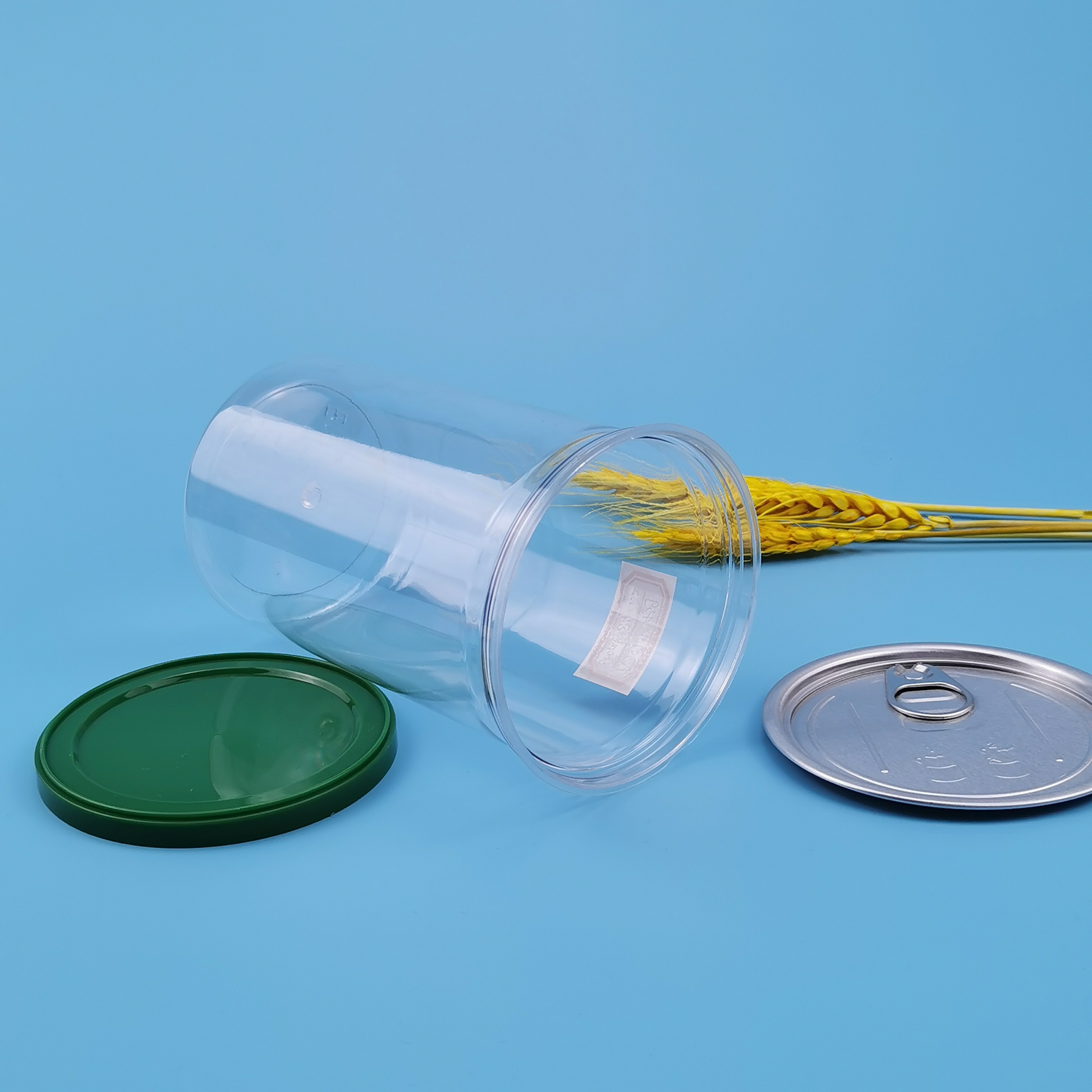 0.6l Transparent 43G Plastic Nuts Easy Open Food Can