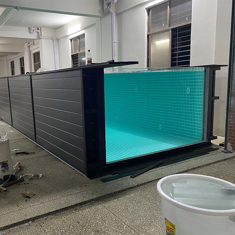 Composite Plate Steel Structure FRP Optional Acrylic Side Panels for Pool Water Park