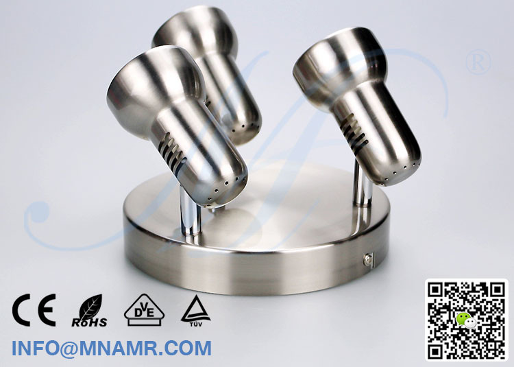 China Manufacturer 3 Outlets LED Shop Light Shop Decorative Lighting with 3x5W AC100-240V Replaceable LED Bulb Lamp GU10