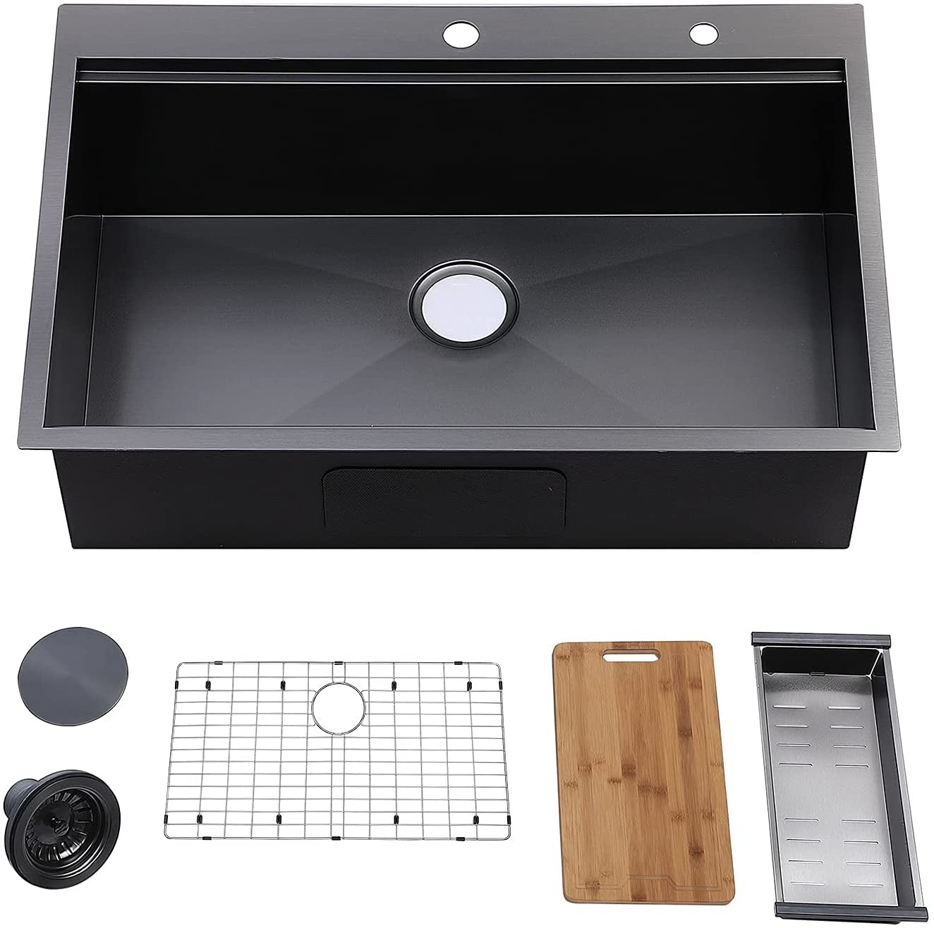 Farmhouse Kitchen 33X19 Inch Top Mount Workstation Sink