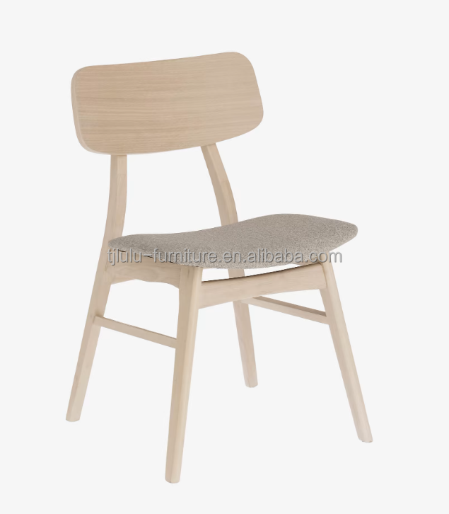 Customize Restaurant Hotel Upholstery Wooden Dining Chair in Sturdy Solid Wood Material and Modern Design
