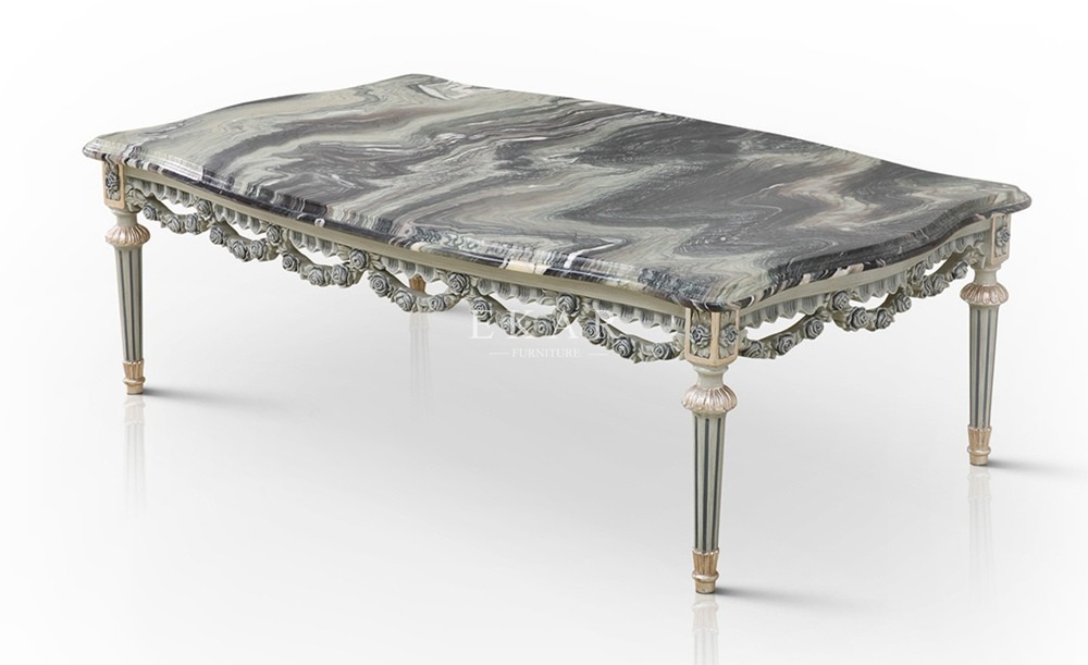 Antique European Style Square Wooden Antique Coffee Table