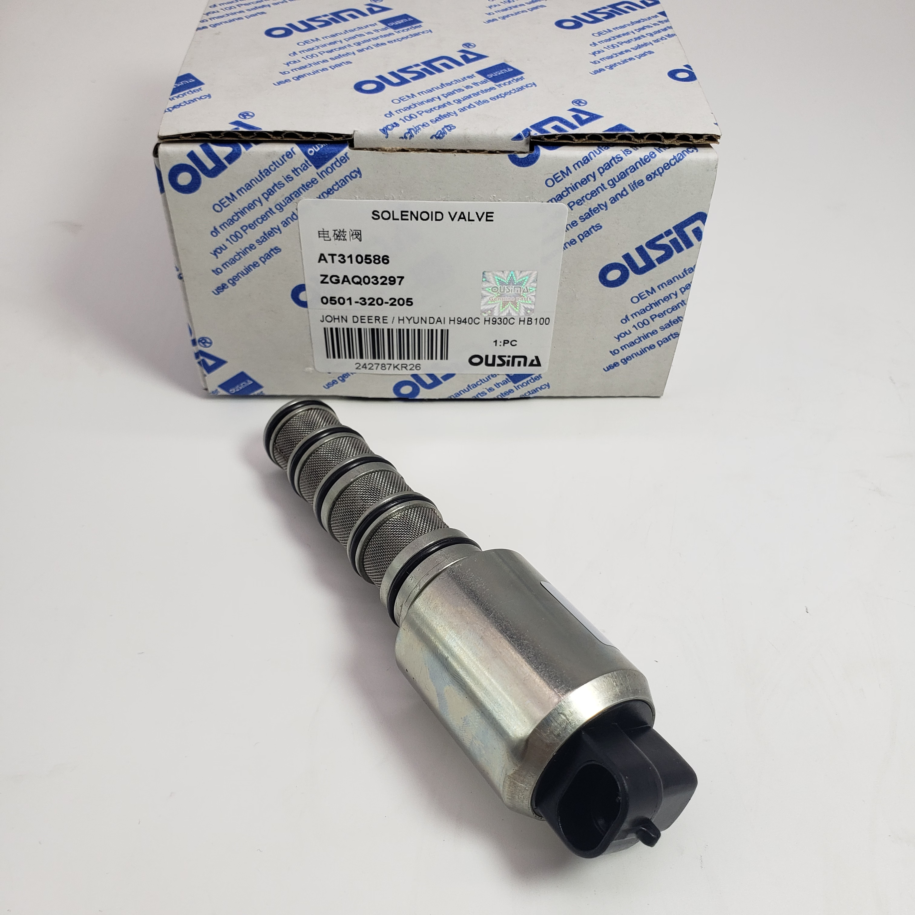 Solenoid Valve AT310586 ZGAQ03297 0501-320-205 For John Deere 310SK 210K 410K
