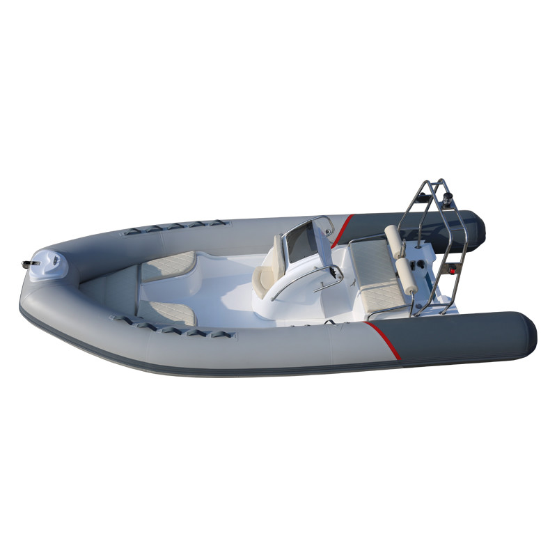 2022 17ft new type rib boat with stainless steel light arch with center console boat inflatable boat rib520E