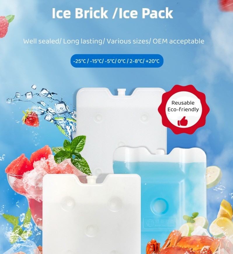 White Yellow Reusable Freezer PCM Ice Packs Cooler Long Lasting