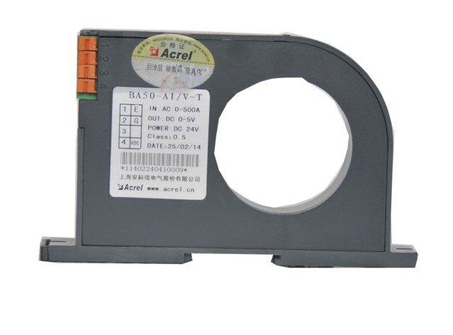 BA Series Din Rail Acrel Ac Current Transducer Straight Through 4-20ma 0-5v