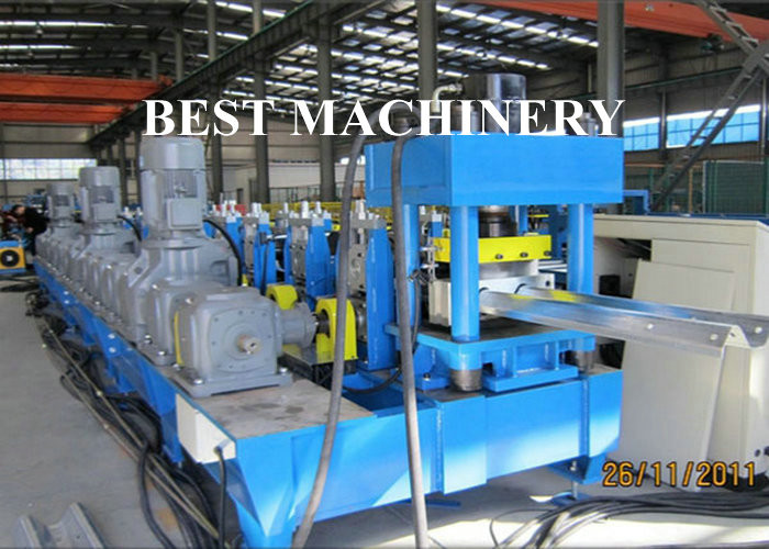2 / 3 Beam Exprpessway Rail Guardrail Forming Machine 3mm - 5mm Galavnized