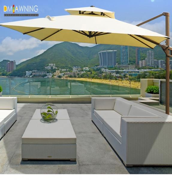 Roma 2.5 M Large Cantilever Parasol For Garden Patio