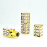 Fashionable Square 12.1mm ABS Personalized Lipstick Tubes With Pearl