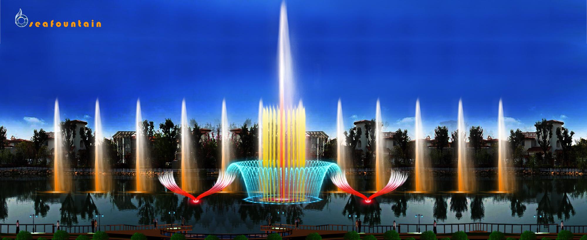 ice tree music dancing fountain