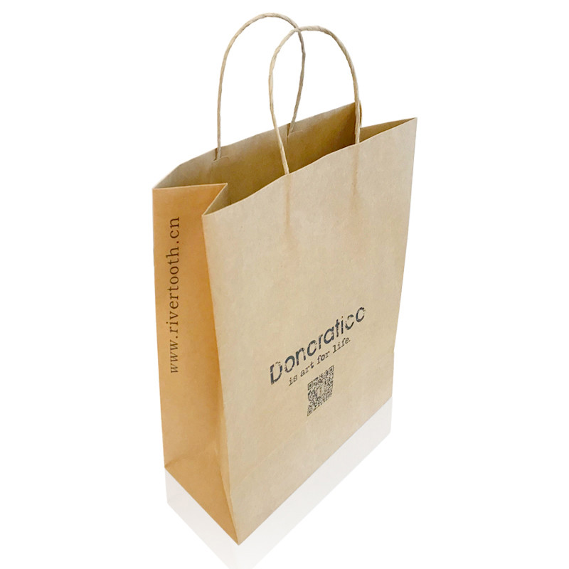 Exhibition Shopping 1.2mm Kraft Paper Gift Bags Cosmetic Packaging