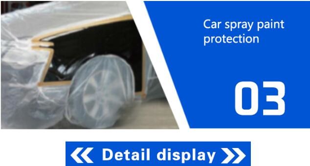 Pre-tapd paint masking film HDPE,Car paint repair masking film with tape, Hot sell masking film with adhesive tape, PAC