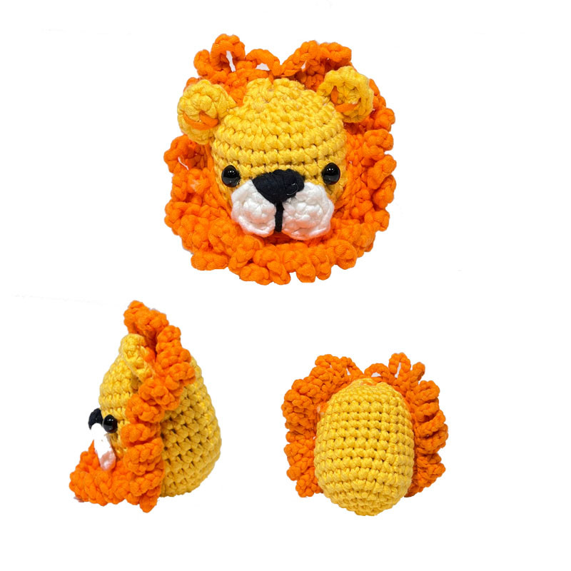 1/16NM Cute Lion Crafts Knitting Tool Kit Crochet Animal DIY Kit