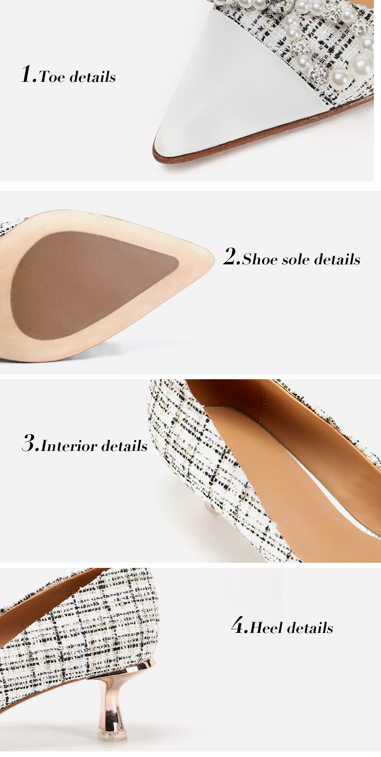 Womens Soft Leather Dress Shoes , Daily Casual Stitching 5cm High Heel Pump Shoes