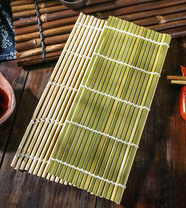 Natural Bamboo Sushi Roller Sushi Making Tool 24cm*24cm 27cm*27cm