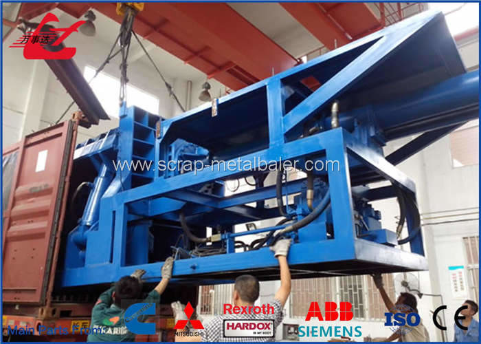 PLC Automatic Control Hydraulic Shear Baler For Waste Vehicles / Bikes
