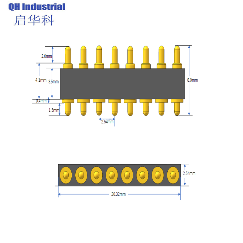 8Pin Brazil Aerospace Connector 4Pin spring loaded pin Magnetic Connector Magnetic Charging Connector