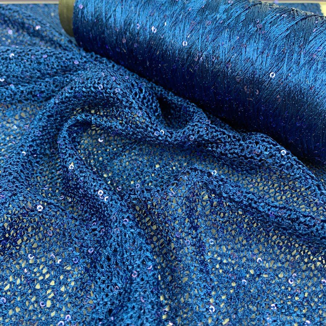 1MM 2MM 3MM 6MM Sequin Yarn 100% Polyester 5.5NM 6.5NM Sequin Wool Yarn 192 Colors