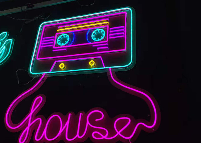 Transparent Acrylic 200cm EU Plug LED Neon Signs