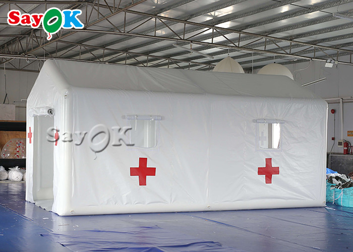 Air Inflatable Tent 6x3x3mH White Pvc Inflatable Hospital Tent For Isolation