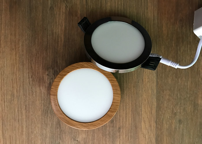 24w Wood Color Dimmable LED Panel Light IP20 6500K 2400LM PMMA Aluminum