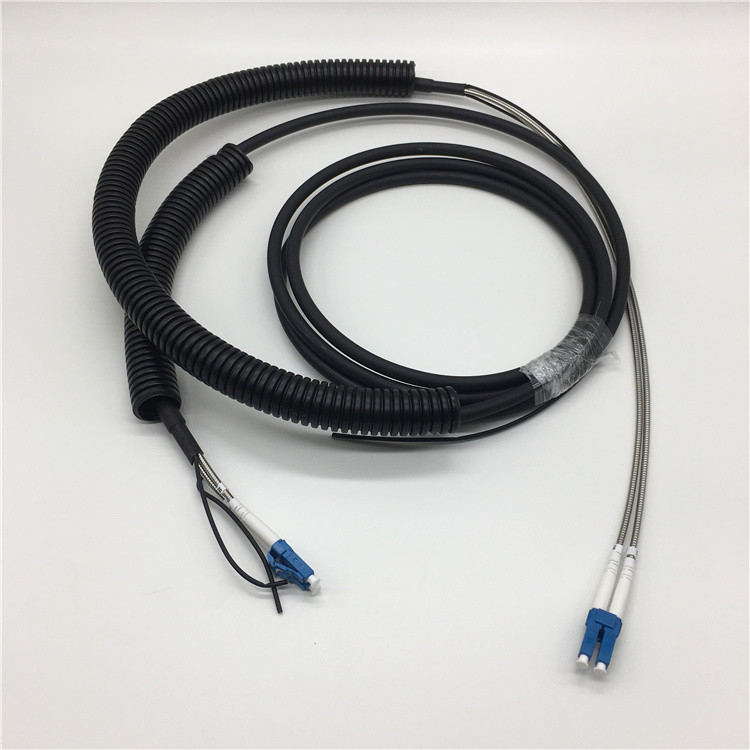Black CPRI Fiber Cabled LC To LC Fiber Cable 75m 60m 45m 40m 10m