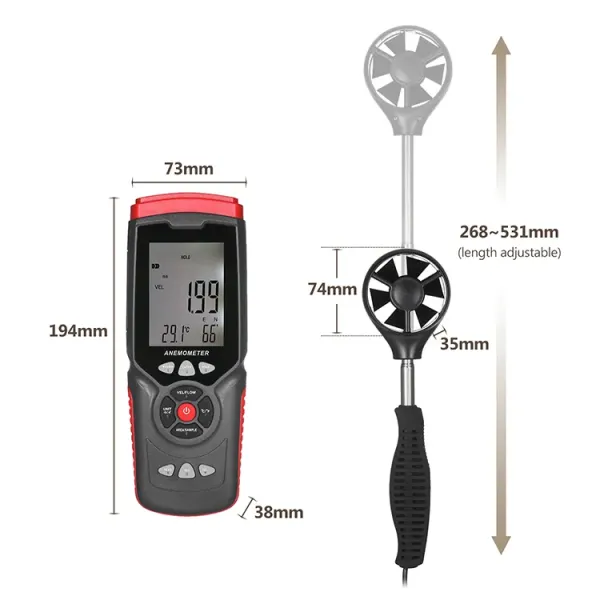 GT8907 Digital Anemometer Product View