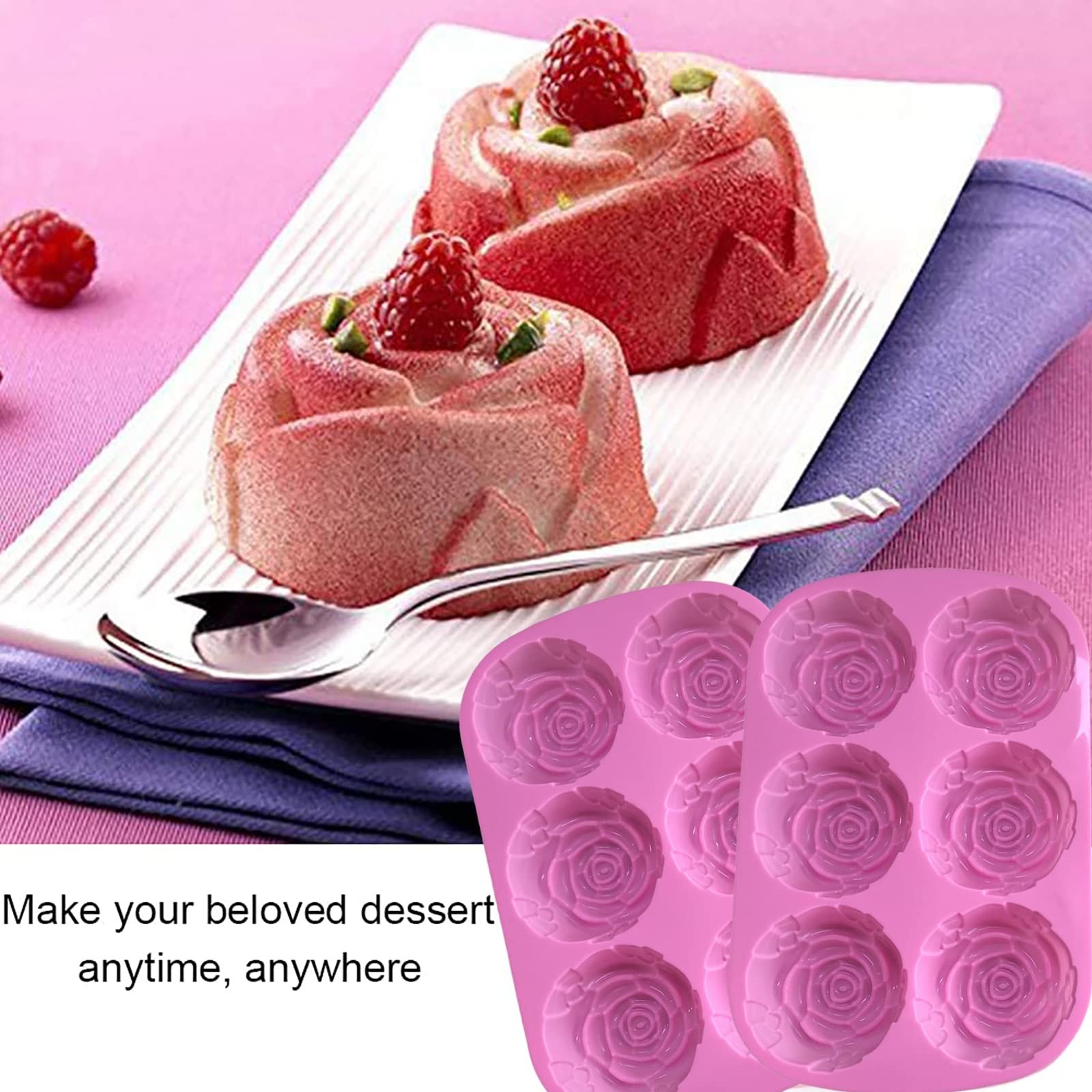 Silicone Rose Ice Cube Molds For Cocktails Whiskey XL Rose Flower Ice Cube Chocolate Soap Tray Mold Silicone Party Maker