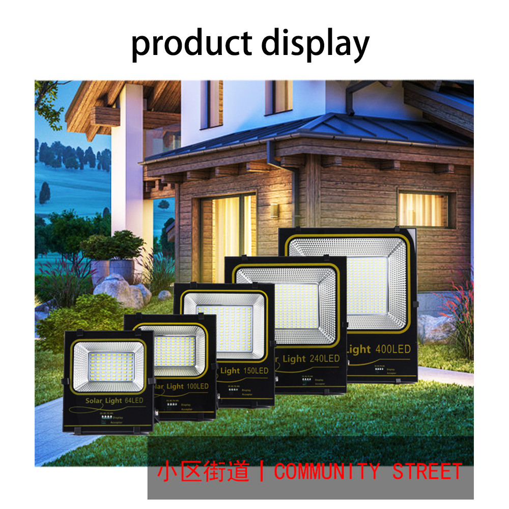 square Home garden LED solar projection lamp 7000K 2-14 hours 30-60W Light for 12-14 hours IP66