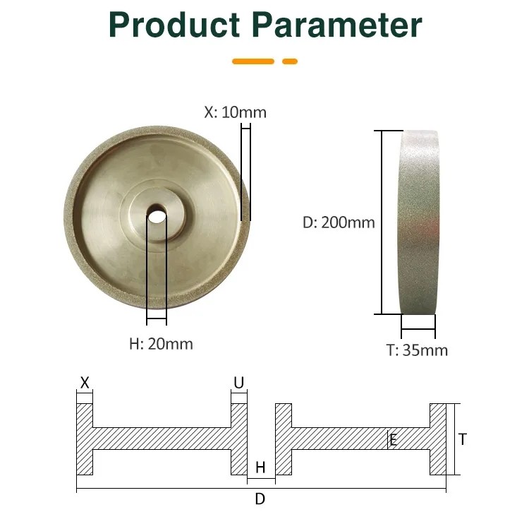 ODM Electroplated Grinding Wheel Grit Silver Diamond Surface Grinding Wheel