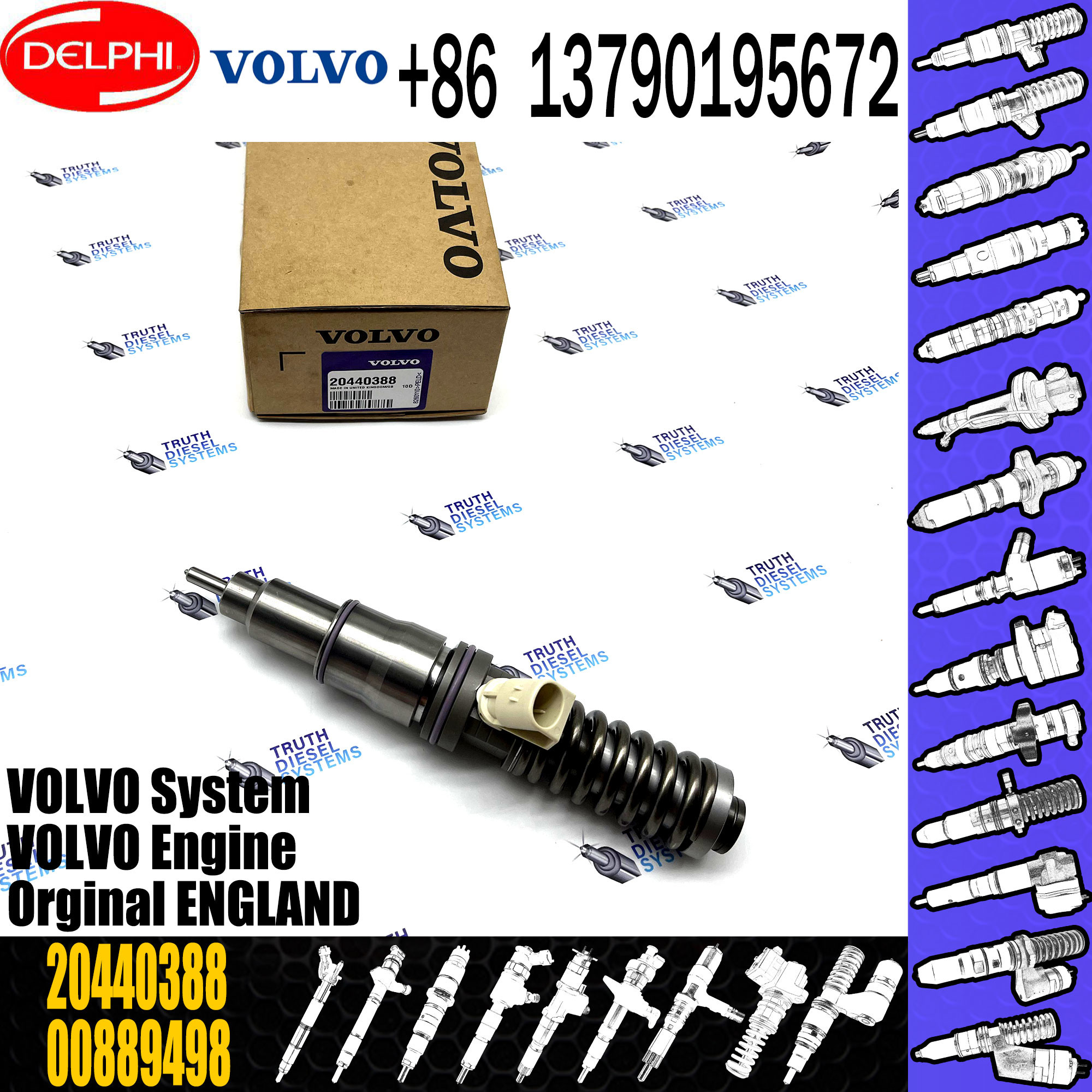 Diesel Electronic Inyector BEBE4C01001 85000071 20440388 unit injector For VOL D12 BUS