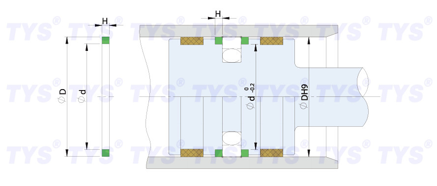 N4W bearing gasket china hot selling factory direct high quality excavator cylinder repair parts