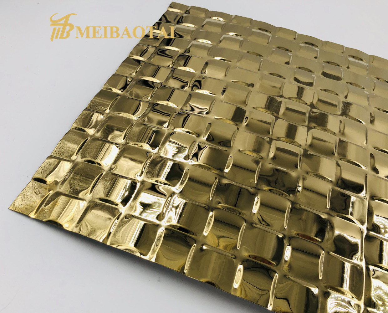 POSCO Embossed Stainless Steel Sheet For Kitchen Wall Cladding Chequer