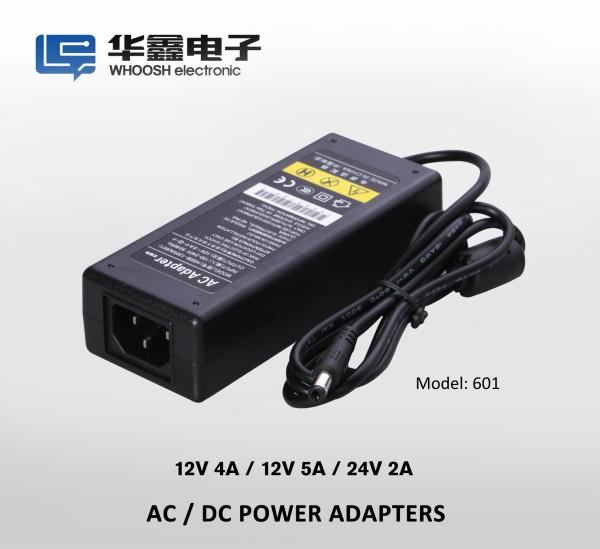 Quality IP20 Indoor 60W CCTV Power Supply Adapter 12V4A 12V5A Universal AC DC Adapter for sale