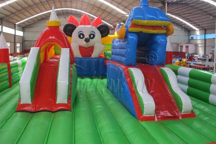 Durable Inflatable Fun City / Bouncy Castle Playground For Kindergarten
