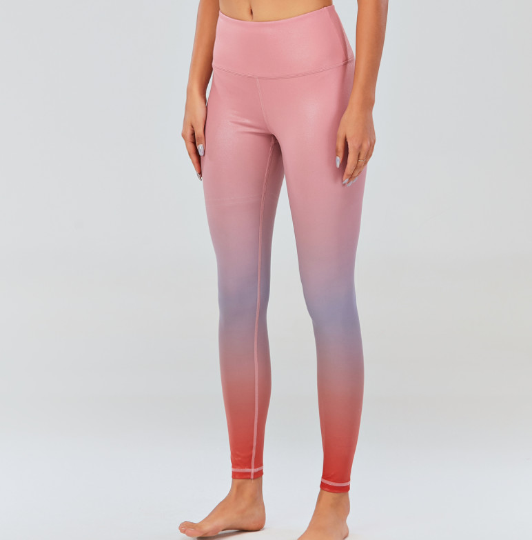 Ladies Gym Tights Leggings Colorful Women High Waist Compression Leggings