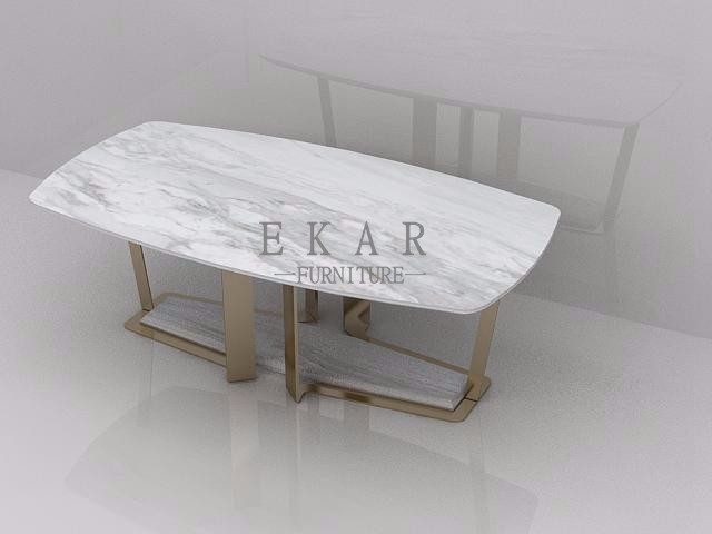 Italy Simple Style Modern Designs Grey Marble Coffee Table ZZ-ZC1712