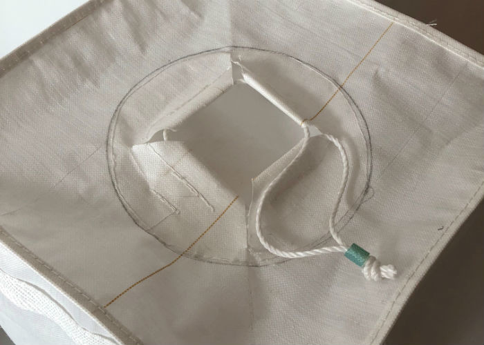 Round White PP Woven Packaging Bags For Mechanical Loading And Unloading