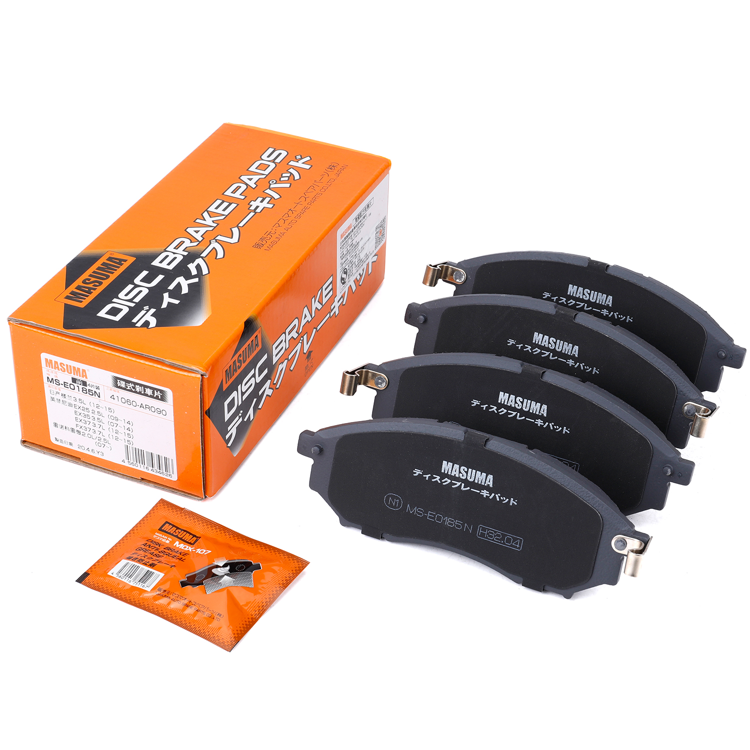 2007- MS-E0185N MASUMA Auto Spare part Rear Brake pads Front and Rear 41060-AR090 ASV40L