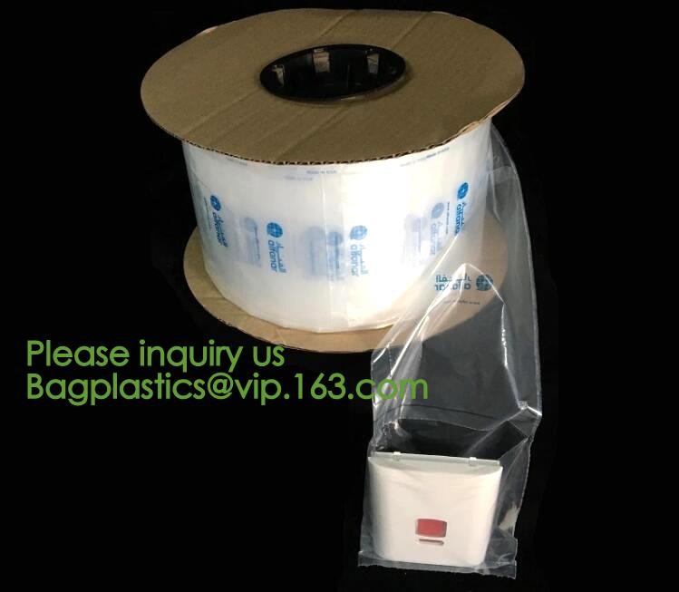 clear LLDPE easy tearing line pre-opened in roll bag,Factory custom LLDPE plastic autobag Preopened polybag on a Roll