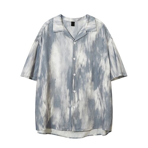 OEM maufactory Shirt short -sleeved menin Europe and the United States new loose half -sleeved cardigan top
