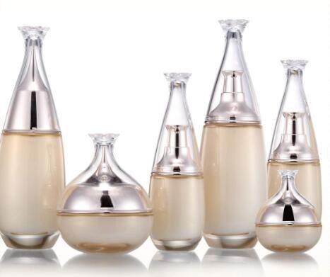 Attractive Glass Cosmetic Pump Bottle / 100ml Pump Bottles / Cosmetic Packaging