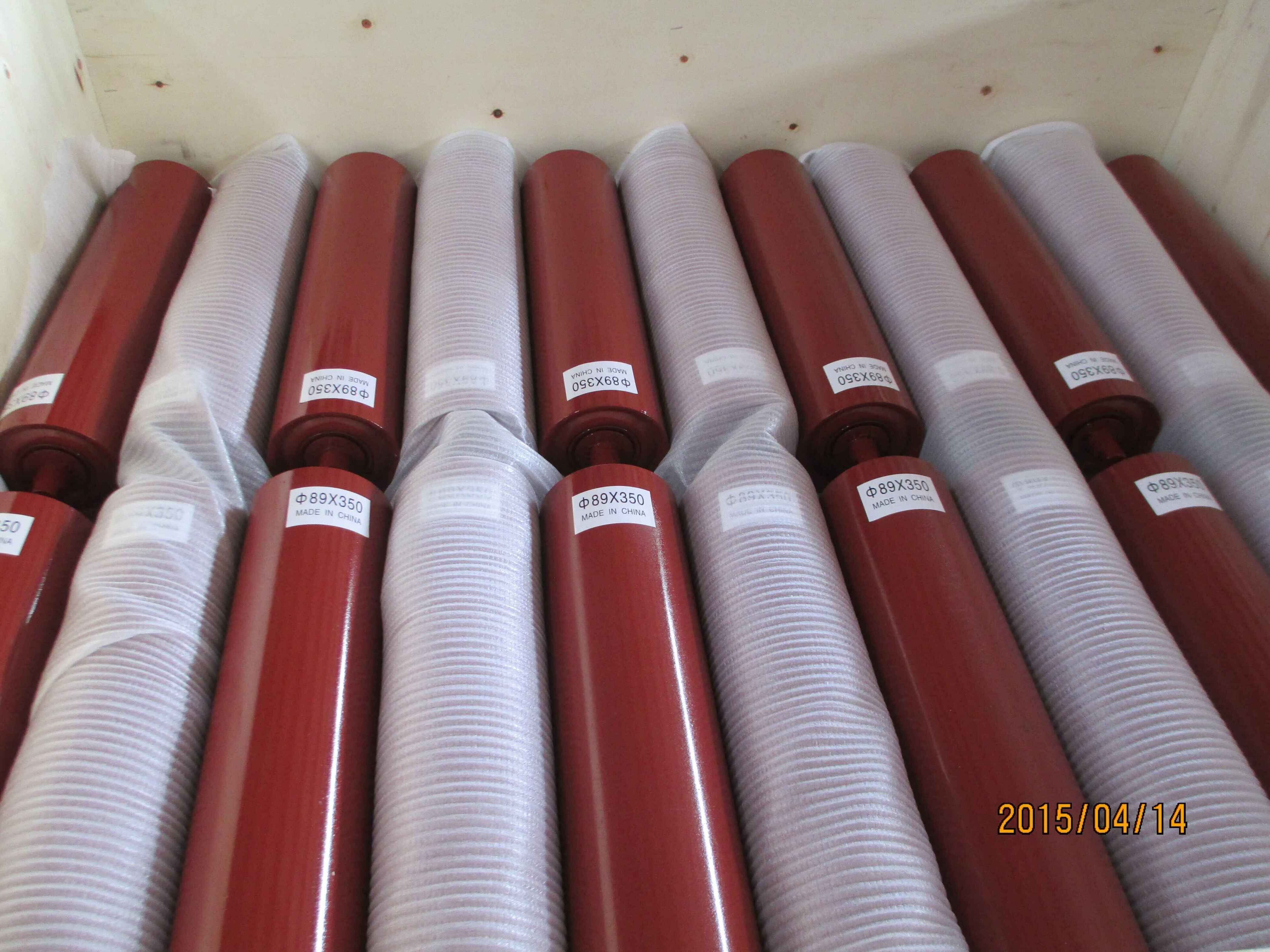 114mm Belt Steel Return Troughing Conveyor Idler Roller For Crushing Plant