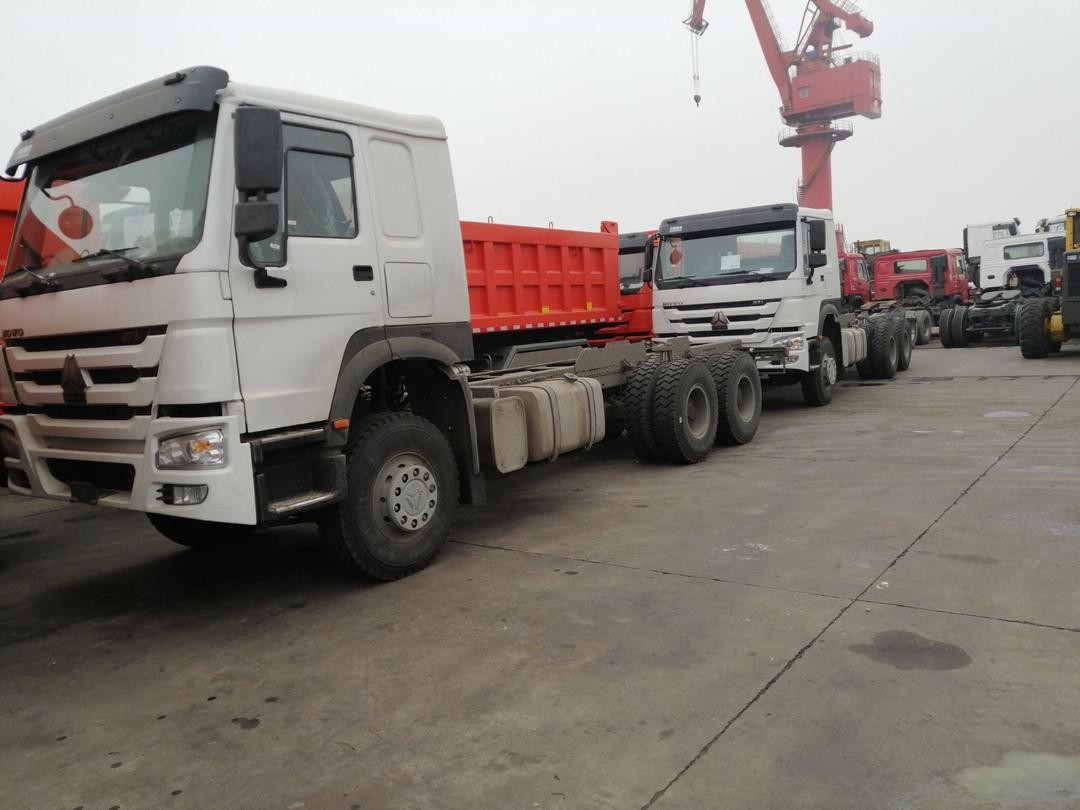 HOWO 6X4 Cargo truck chassis SINOTRUK brand 371HP white color