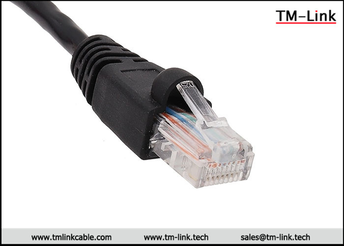 Panel mount shielded CAT5e RJ45 male to female extension Network Patch Cable